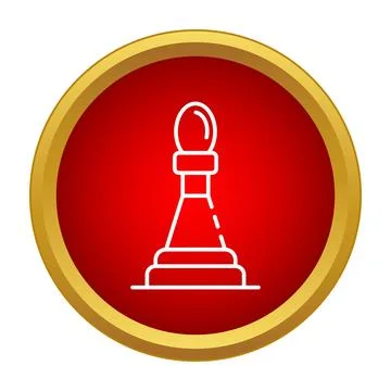 Chess bishop strategy game piece icon Stock Illustration