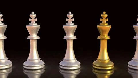 The Chess on Black Background  3d rendering. Stock Illustration