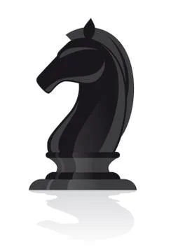 Chess black knight Stock Illustration