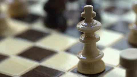 Chess. black queen eats white king Stock Footage 127051850