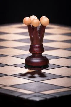 Chess black queen Stock Photos