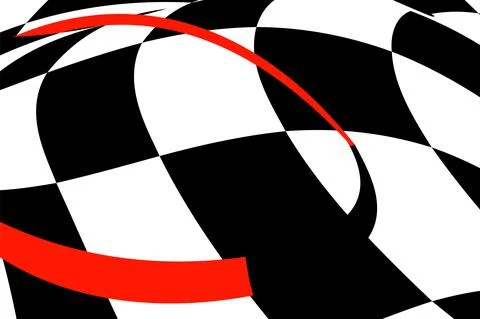 Chess black-white-red background with distortions. Abstract unusual creative  Stock Illustration