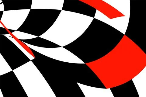 Chess black-white-red background with distortions. Abstract unusual creative  Illustrazione stock