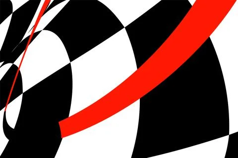 Chess black-white-red background with distortions. Abstract unusual creative  Stock Illustration