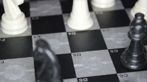 Chess On Blackboard Stock-Footage 43649905