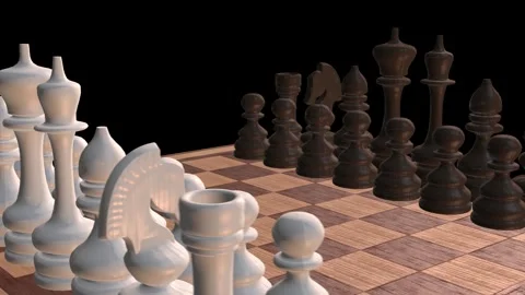 Chess Board 3D Animation Close Up 動画素材 346738992