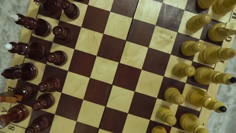Chess board from above Stock Footage 150510740