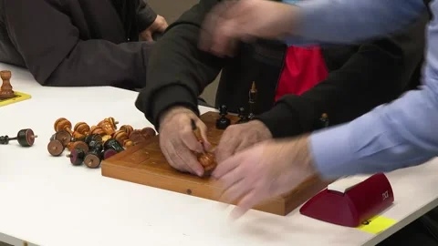 Chess Board for Blinde Man Stock Footage 235421086