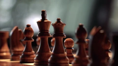 Chess board chess pieces Video stock 271347402