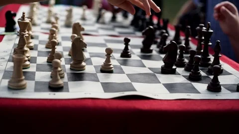 Chess board close-up Stock Footage 115312520