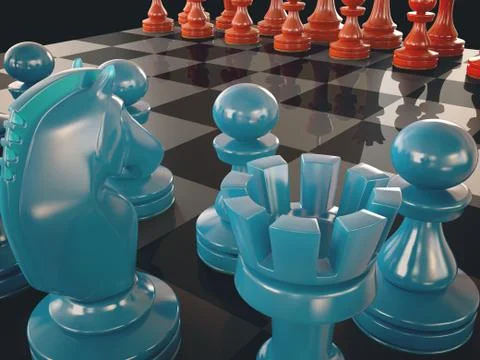 Chess Board Color Stock Illustration