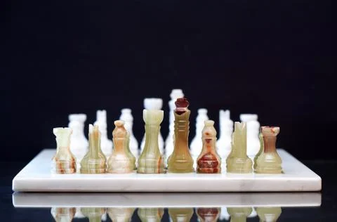 Chess Board On Dark Stock Photos