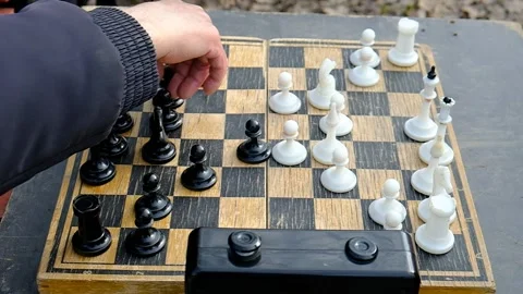 Chess board with figures. Stock Footage 151605078