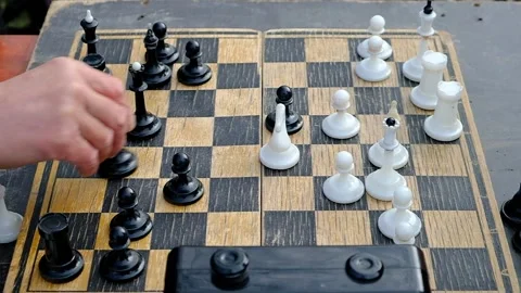 Chess board with figures. Video stock 151605097