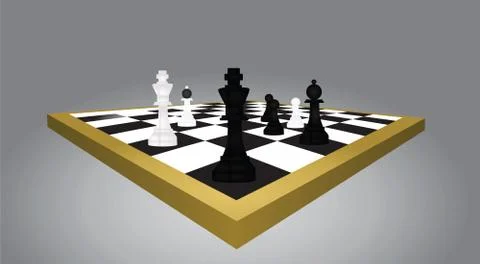 Chess board with figures Stock Illustration