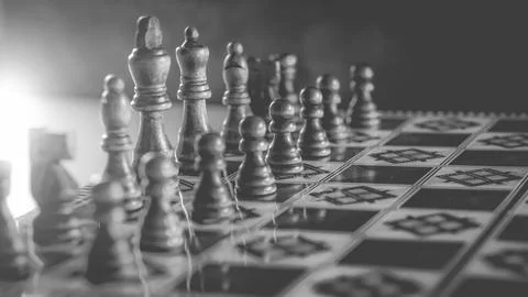 Chess board figures Stock Photos