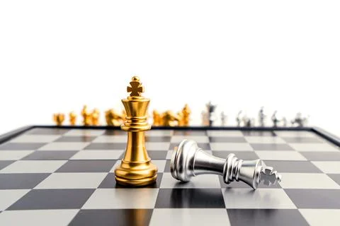 Chess board game in competition play, Ideas business success concept Stock Illustration
