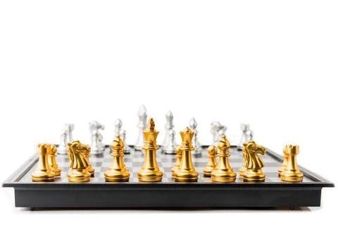 Chess board game in competition play, Ideas business success concept Stock Illustration