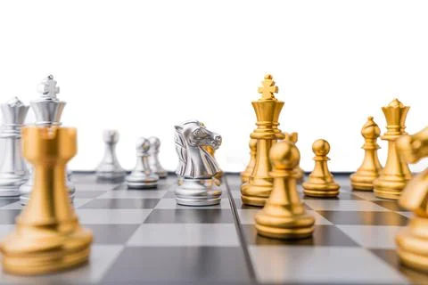 Chess board game in competition play, Ideas business success concept Stock Illustration