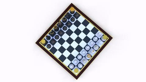 Chess board game with different different angle view Stock Illustration