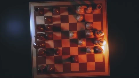 Chess Board Game Play v2 4k Stock Footage 145657360
