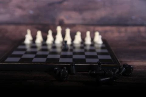 Chess is a board game of strategy Stock Photos