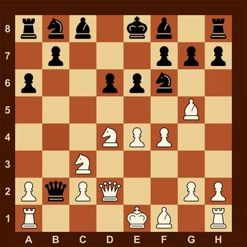 Chess board with game vector illustration. Stock Illustration