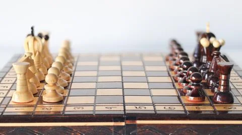 Chess board before gameplay Stock Photos