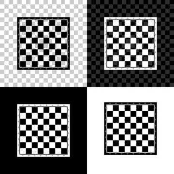 Chess board icon isolated on black, white and transparent background. Ancient Stock Illustration