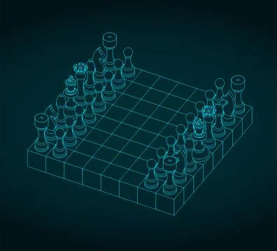 Chess board illustration Stock Illustration