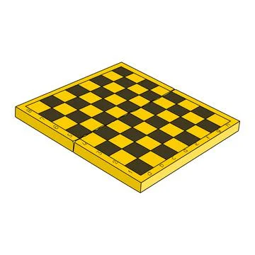 Chess board illustration. Isolated on white background. Stock Illustration