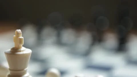 Chess board king close up Stock Footage 20535572