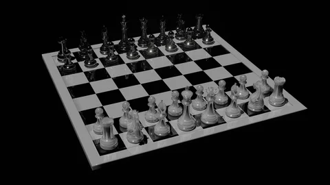 Chess Board Loopable Rotating, Realistic UHD 4K 60fps Animation Stock Footage 126697635