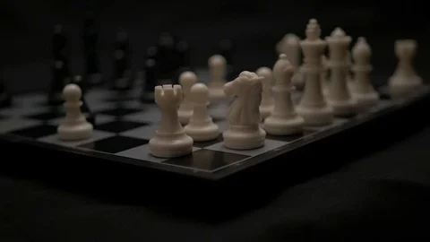Chess Board miniature Stock Footage 82624319