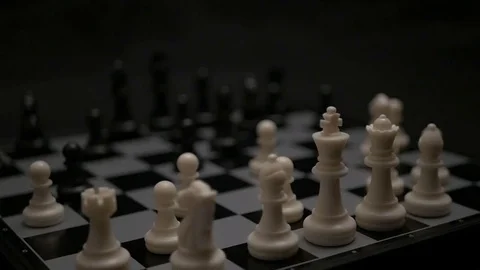 Chess Board Overview Tracking shot Stock Footage 82624302