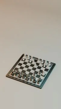 Chess board with Parham Attack opening position Stock Photos