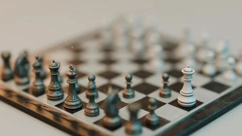Chess board with Parham Attack opening position Stock Photos