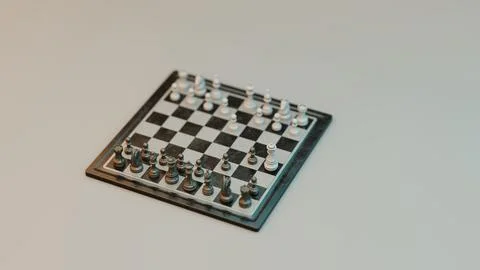 Chess board with Parham Attack opening position Stock Photos