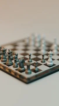 Chess board with Parham Attack opening position Stock Photos