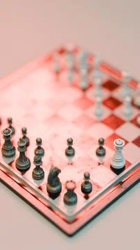 Chess board with Parham Attack opening position Stock Photos
