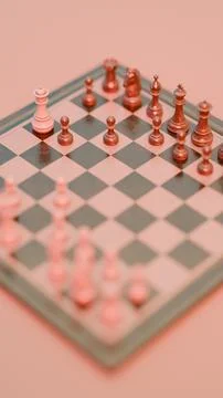 Chess board with Parham Attack opening position Stock Photos