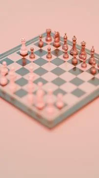 Chess board with Parham Attack opening position Stock Photos