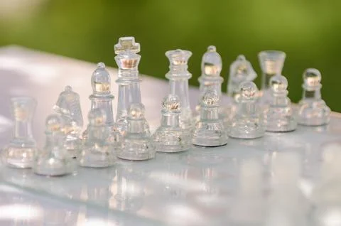 Chess board with pieces Stock Photos