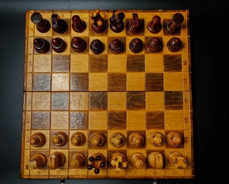 Chess board ready to play Stock Photos