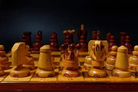 Chess board ready to play Stock Photos
