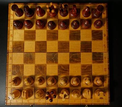 Chess board ready to play Stock Photos