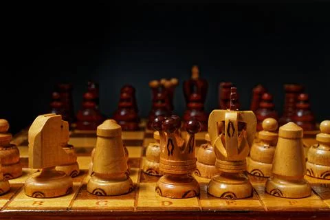 Chess board ready to play Stock Photos