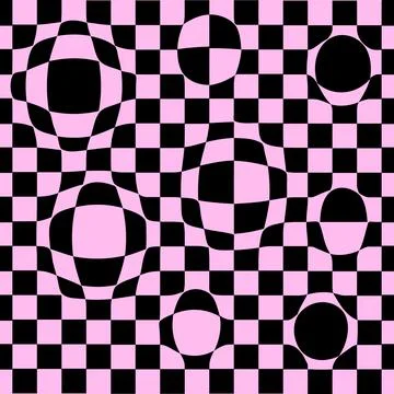 Chess board, seamless pattern. Simple emo y2k vector illustration 스톡 일러스트