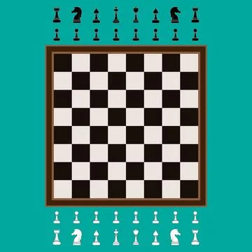Chess Board Set Stock Illustration
