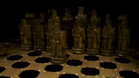 Chess board vintage, close up macro shoot Stockbeeldmateriaal 158313255